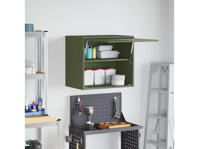  Armoire murale salon, meuble de rangement pour garage vert olive 60 x 40 x 53 cm  - Conforama D