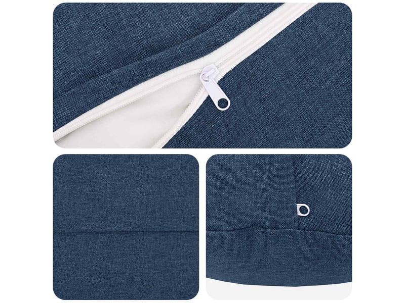  Lot de 2 coussins avec oreiller, coussins décoratifs heerlen bleu tissu cf50185  - Conforama D