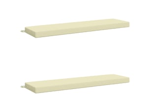 Lot de 2 coussins de banc, coussins d'assise soest 100 % polyester crème cf57193