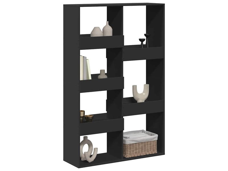  Cloison bibliothèque, meuble de rangement noir 100x33x155,5 cm bois d'ingénierie  - Conforama C