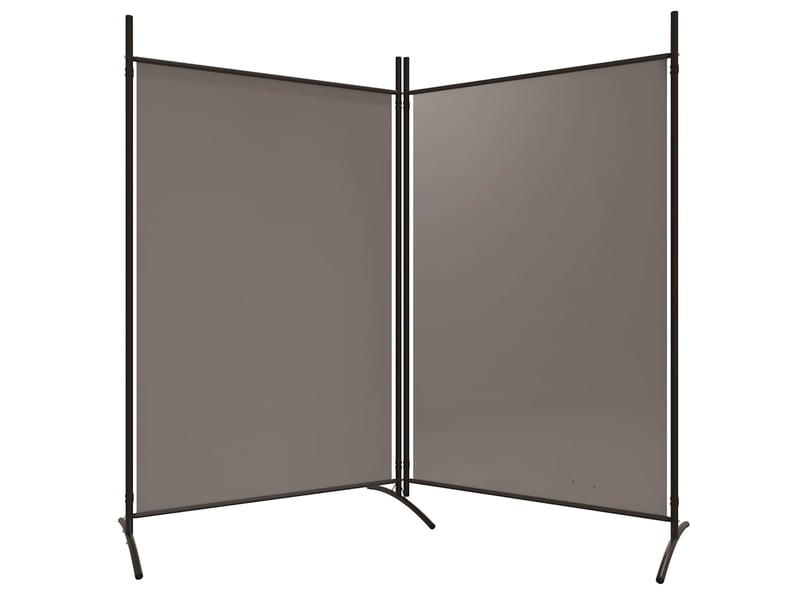  Paravent | cloison de séparation 2 panneaux anthracite 175x180 cm tissu  - Conforama E