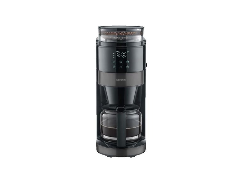  Machine a cafe filtre avec broyeur integre ka4830 aromaone, 10 tasses, meulage perfect grind, controle tactile led, minuterie et fonction ontouch, noir inox 4830 - Conforama E