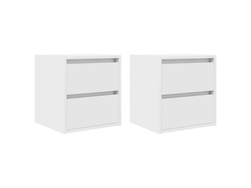  Lot de 2 tables de chevet - cabinet de chevet - table de nuit murales blanc 38x34x40 cm  - Conforama A