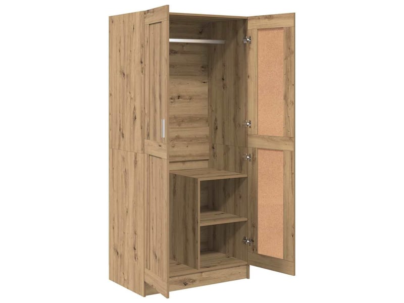  Armoire chambre, armoire de rangement chêne artisan 82,5x51,5x180 cm bois d'ingénierie  - Conforama E