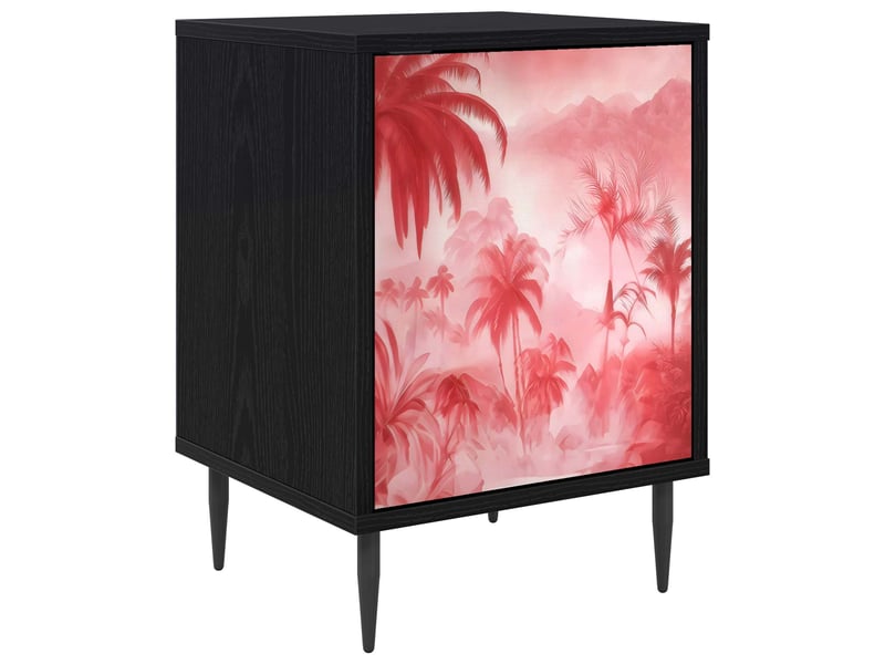  Table de chevet - cabinet de chevet - table de nuit aachen chêne noir 36 x 33 x 51 cm  - Conforama A