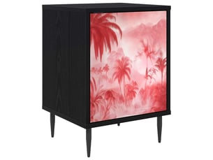 Table de chevet - cabinet de chevet - table de nuit aachen chêne noir 36 x 33 x 51 cm