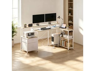 Bureau enfant 172 cm coloris blanc
