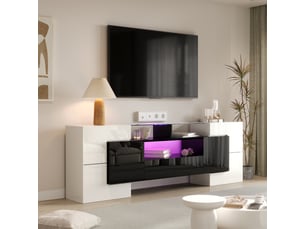 Meuble tv coloris blanc 200 cm <strong></strong>  <strong></strong>