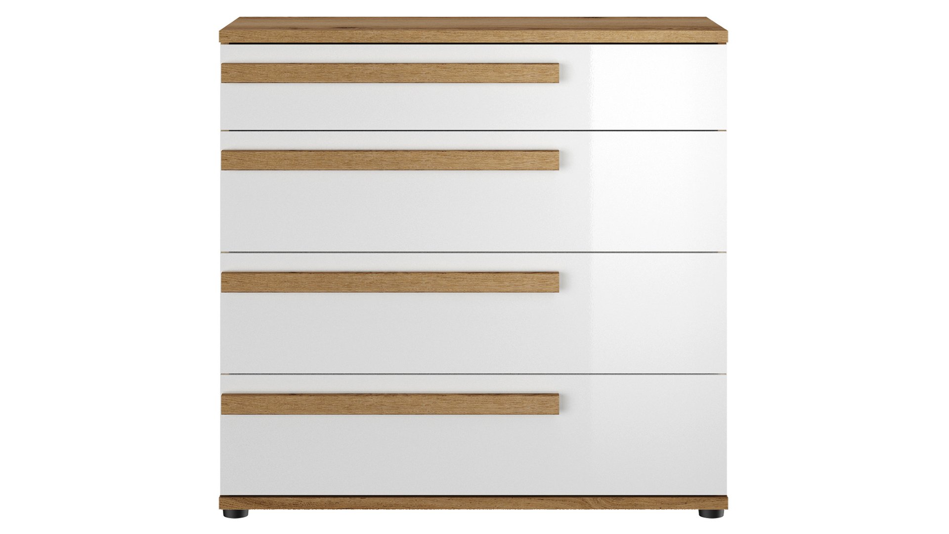 Commode ENZO revêtus papier uni blanc laqué 90 Conforama