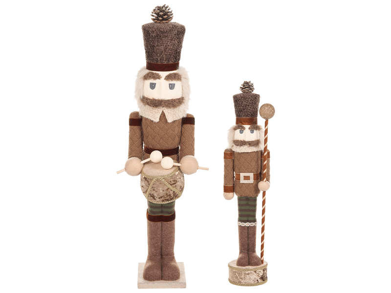  Lot de 2 figurines kolari 6891 cm casse-noisette marron  - Conforama D