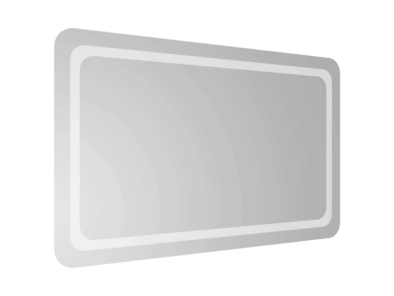 Miroir de salle de bain, miroir de toilette led avec miroir transparent 100 x 60 cm cf62556 - Conforama D