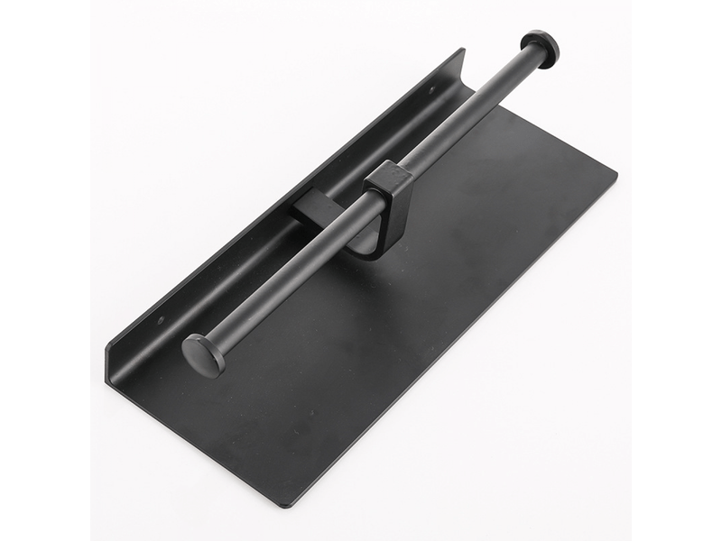  Porte-papier toilette, sans perçage, avec support pour téléphone, support mural double, pour salle de bain (noir, 1 pièce)  - Conforama C