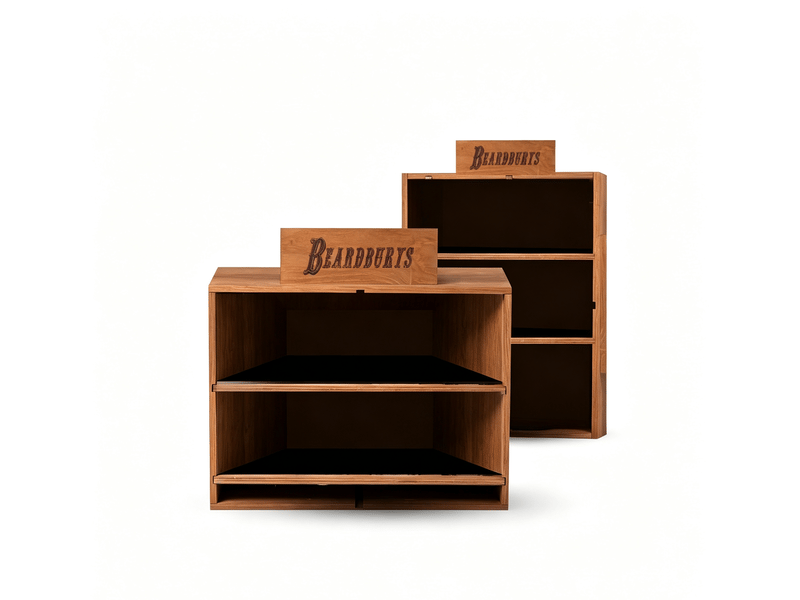 Présentoir de comptoir beardburys naturel bois 38 x 19 x 29 cm V3401880 - Conforama A