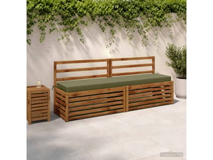 Lot de 2 coussins de banc, coussins d'assise soest 100 % polyester vert olive cf57599