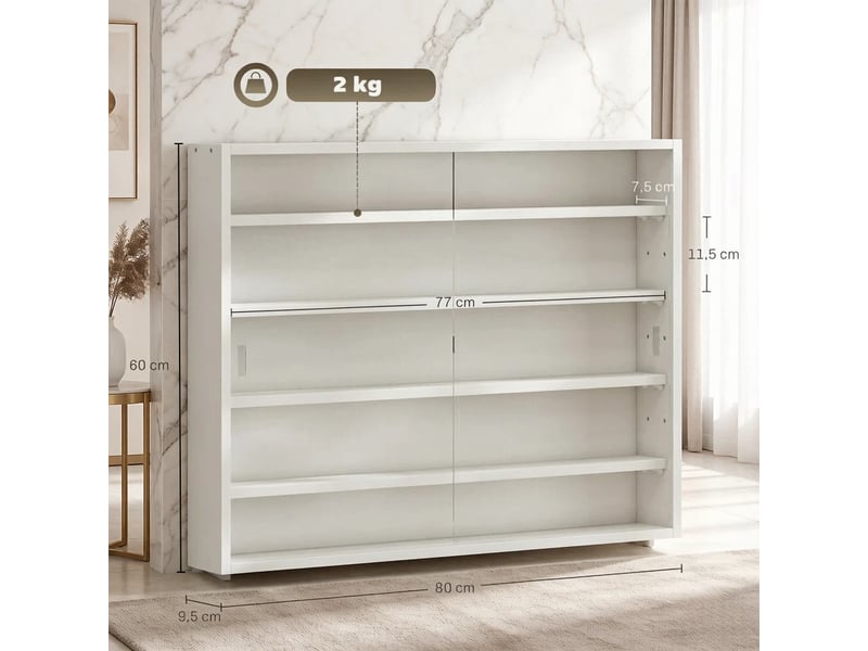  Vitrine murale moderne en verre pour objets de collection et décoration  - Conforama C