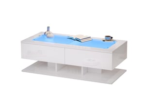 Table basse rectangulaire coloris blanc <strong></strong> <strong></strong> - 50 cmx100 cm