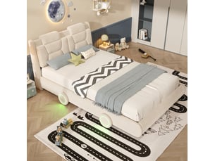 Lit 2 places 140x200 cm MODENVIE coloris beige