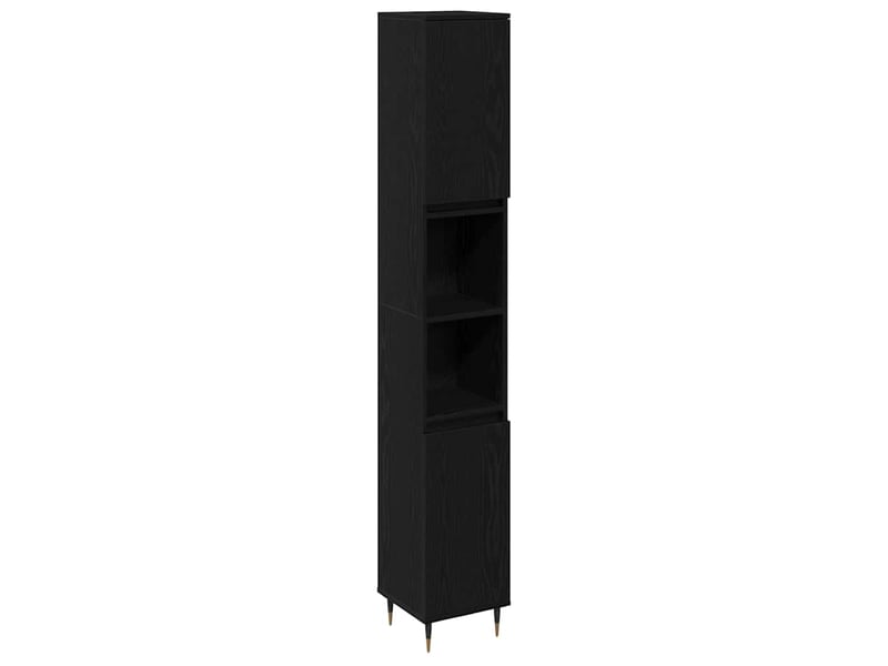 Ensemble de mobilier de salle de bain 3 pc chêne noir cf64323 - Conforama E