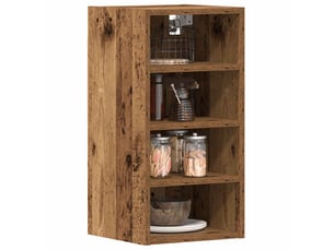 Meuble de rangement cuisine, armoire suspendue bois ancien 30x29,5x60 cm bois d'ingénierie