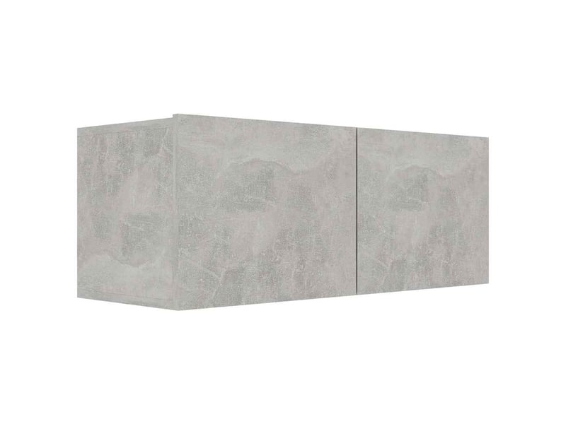  Lot de 3 meuble tv bas salon gris béton bois d'ingénierie shl35174  - Conforama C