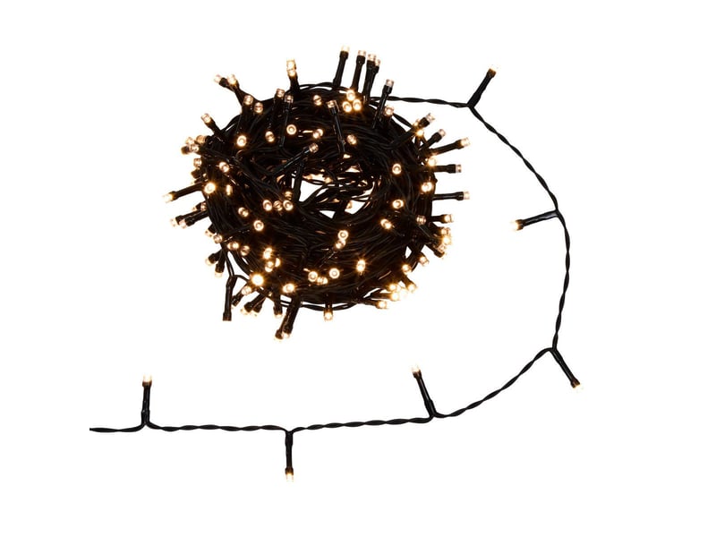  Guirlande lumineuse d'extérieur 14 m 192 led blanc chaud 8 fonctions avec minuteur à piles  - Conforama A