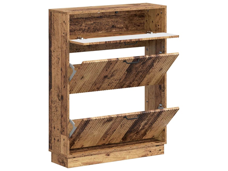  Meuble à chaussures, armoire à chaussures hoorn 78x24x100 cm bois d'ingénierie shl9663  - Conforama C