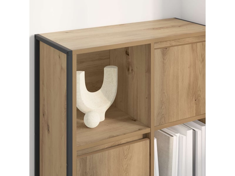  Bibliothèque, armoire à livres 68 x 30 x 108.5 cm bois d'ingénierie chêne artisan  - Conforama D