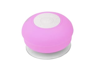 Enceinte bluetooth nomade rose 3w ipx4 avec ventouse