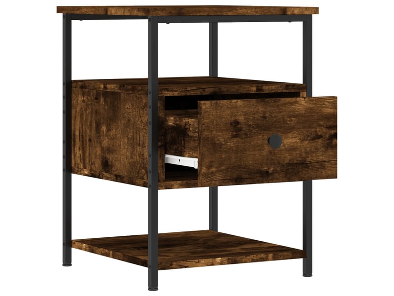  Table de chevet - cabinet de chevet - table de nuit chêne fumé 40x42x56 cm bois d'ingénierie  - Conforama D