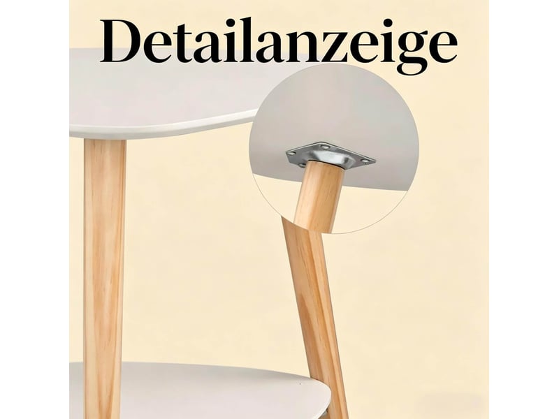 Bout de canapé 50x40x55 cm – blanc – 2 niveaux de rangement pratiques pour salon ou chambre - Conforama D