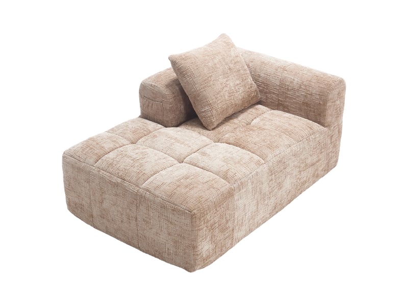  Canapé droit fixe 1 place tissu kaki canapé compressible - Conforama A