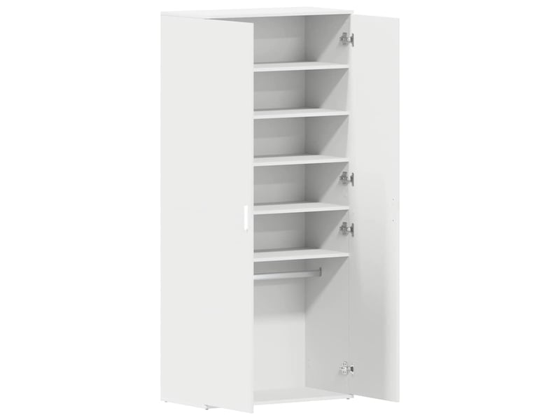  Meuble à chaussure, cabinet à chaussures 80x39x178 cm bois d'ingénierie blanc  - Conforama E