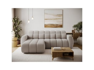 Canapé d'angle électrique fanoti 3 places beige – angle gauche