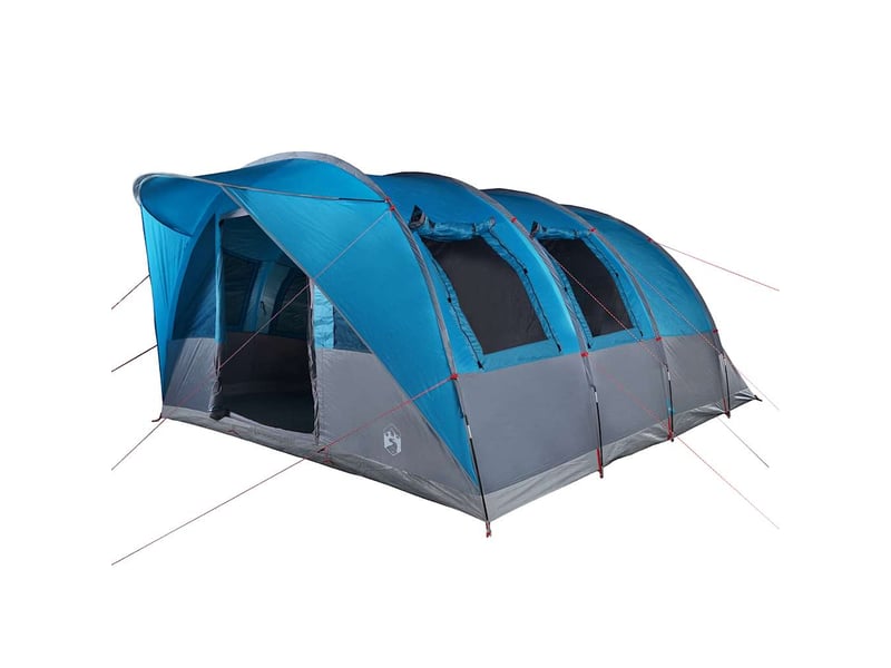 Tente de camping, tente tunnel 5 personnes bleu imperméable shl95317 - Conforama D