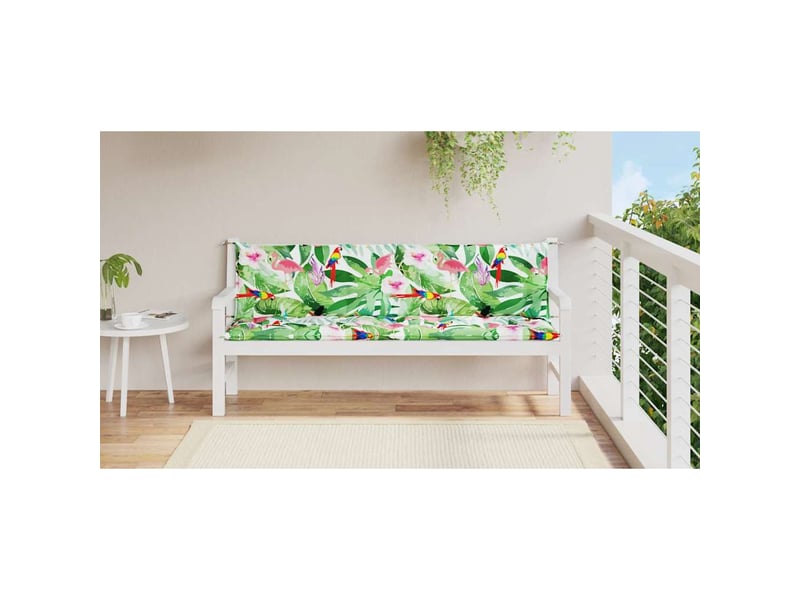  Lot de 2 coussins de banc de jardin, coussins d'assise multicolore 200x50x7 cm cf58675  - Conforama C