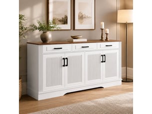 Buffet 4 porte(s)  3 tiroir(s)  BrimViber - 160 cm coloris blanc 