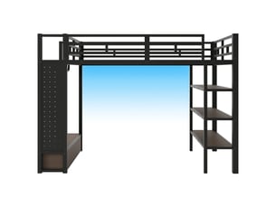 Lit superposé 140x200 cm <strong></strong> <strong>BUBBLY</strong> coloris noir