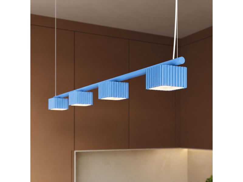  Lustre riff 4 azur gx53 aluminium moderne 208x122x10cm SL.3111 - Conforama D