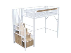 Lit mezzanine 90x200 cm <strong></strong>  <strong>Fay Lum</strong> coloris blanc
