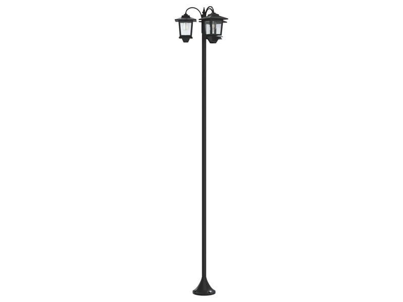  Lampadaire à 3 têtes noir 16x16x187 cm aluminium et abs shl75665  - Conforama D