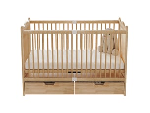 Lit avec rangement 70x140 cm <strong>OKMYHOME</strong>  <strong></strong> coloris naturel