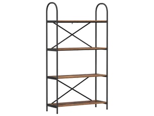 Étagère 4 niveaux, étagère de rangement 80 x 30 x 146 cm bois d'ingénierie shl3124