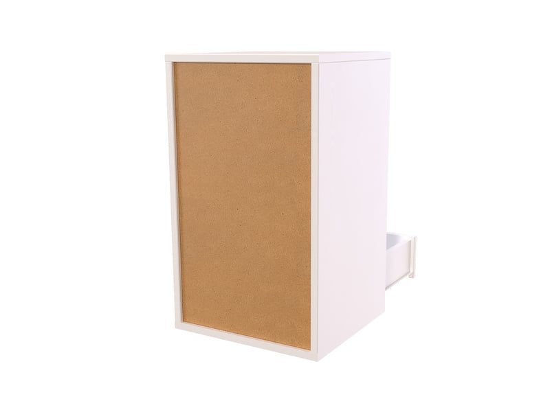  Caisson à tiroirs 5 en bois massif, blanc BLOC5T-LB - Conforama E
