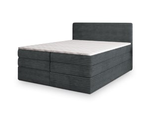 Lit avec rangement 180x200 cm <strong>MASSENO</strong> <strong></strong> coloris gris