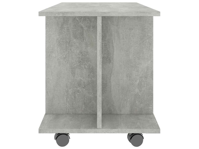  Meuble tv - banc tv - meuble de rangement et roulettes gris béton 80x40x45 cm bois d'ingénierie  - Conforama E