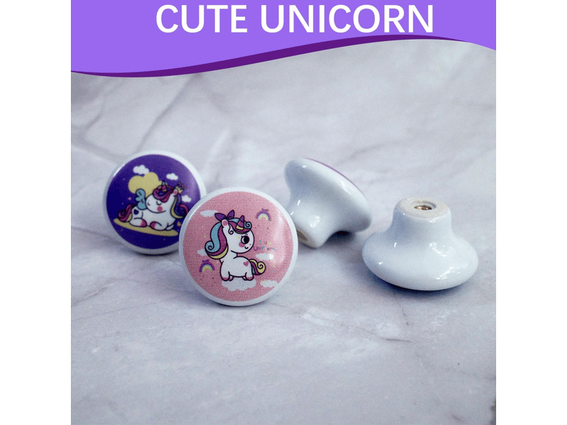 4 poignées de licorne pour armoires de cuisine, tiroirs, meubles et portes.  - Conforama C
