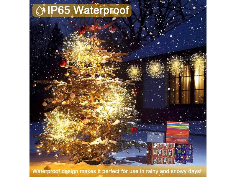 Guirlande lumineuse de noël 480 led  8 modes blanc chaud 4 groupes dans un brin  - Conforama D