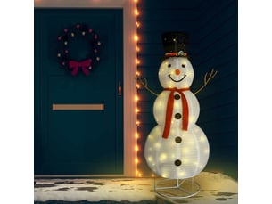 Figurine de bonhomme de neige de noël à led tissu 180 cm