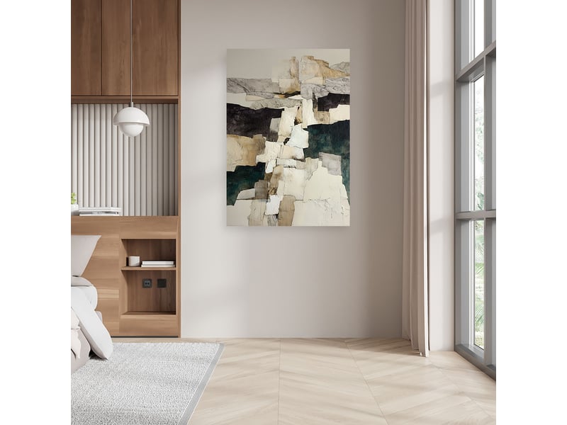  Tableau moderne, abstraction texture dans les couleurs beige et marron 40x60 1312613299 - Conforama B