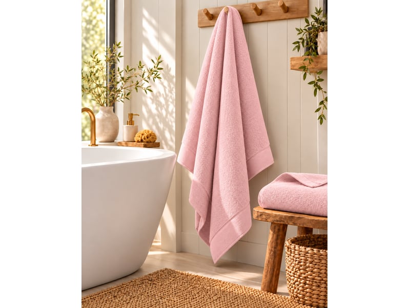 Drap de bain softy 100 x 150 cm éponge zero twist 100% coton peigné 600 gm² bonbon CP-DDBAINSOFTY-BONBON - Conforama A